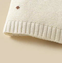 baby blanket Knitted Quilt Hand Embroidered Blanket Angel Wishes