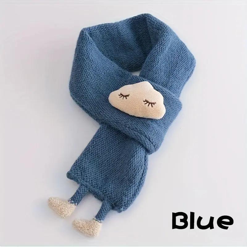 Children's Scarf, Girls Warm Knitted Scarf, Cute Cloud Neck Scarf For Autumn And Winter Kids Scarf Soft Warm Knit Neck Warmer Winter Classic Scarf For Boys Girls - Angel Wishes