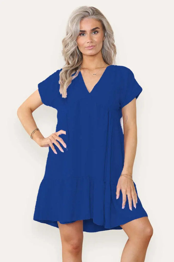 Fancy Style Tiered Smock Dress Angel Wishes