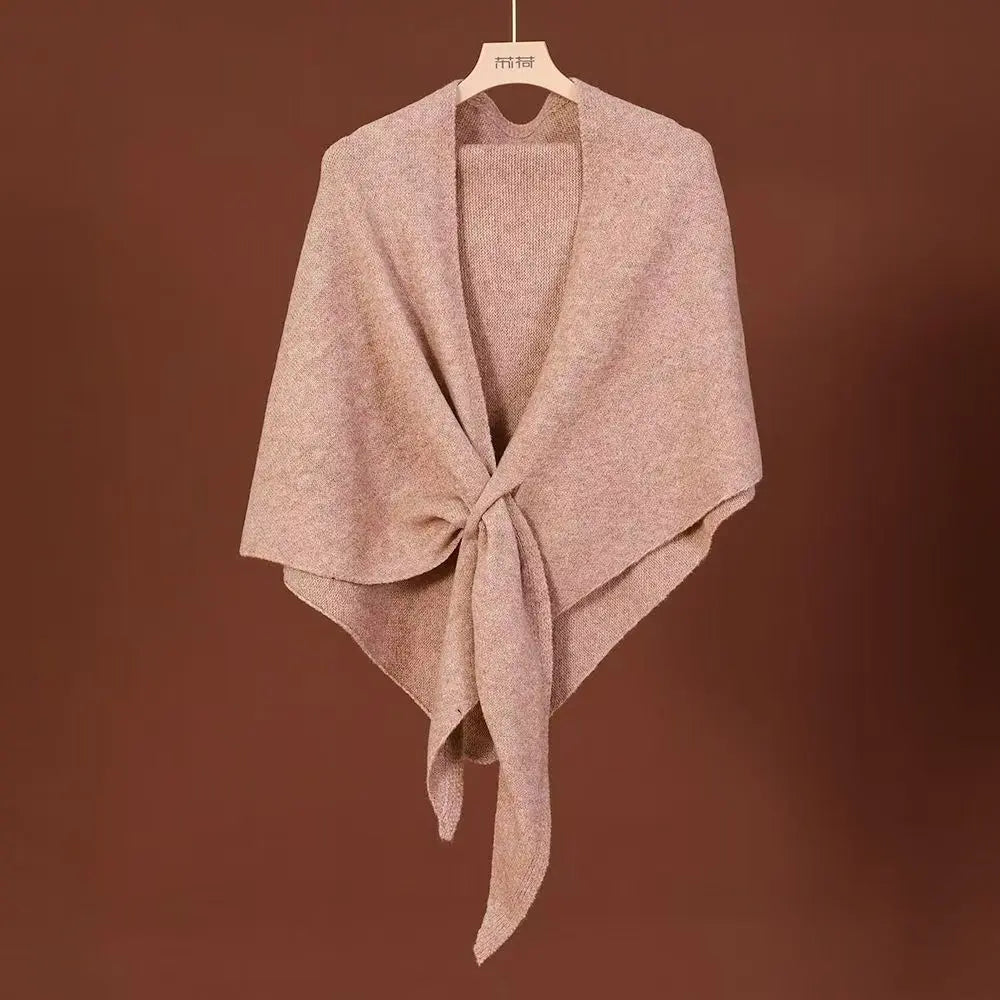 Wool Knitted Triangle Shawl Fashionable Warm Scarf Angel Wishes