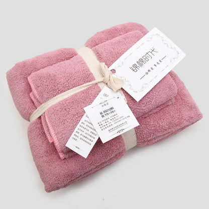 Coral velvet gift towel bath towel set Angel Wishes