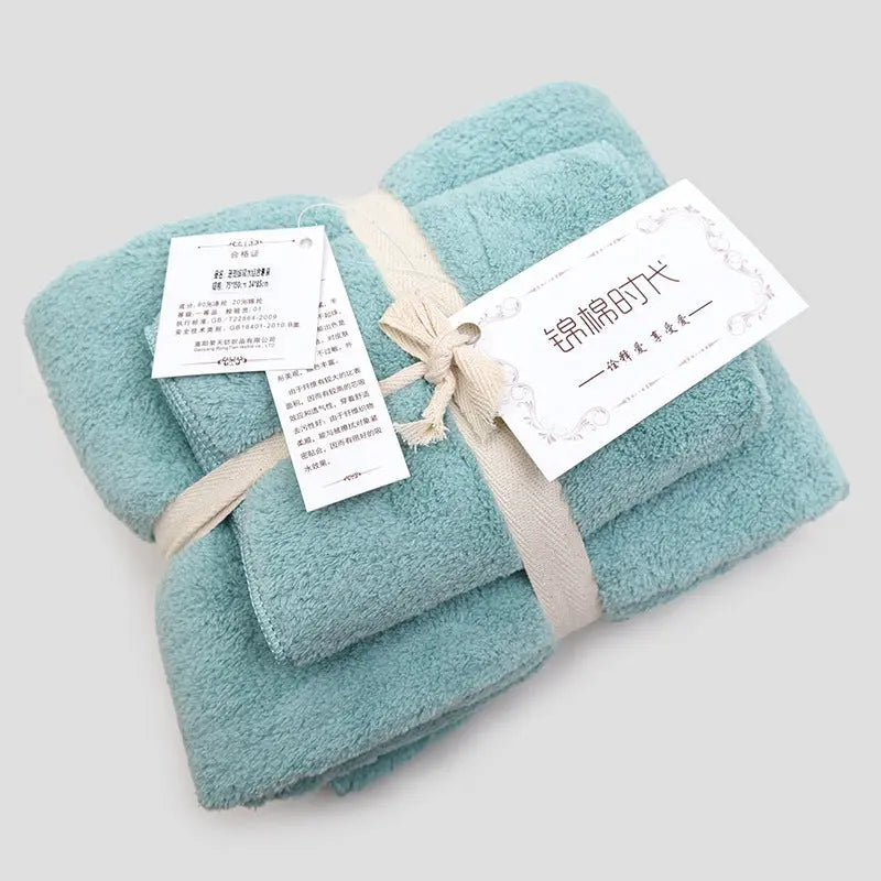 Coral velvet gift towel bath towel set Angel Wishes