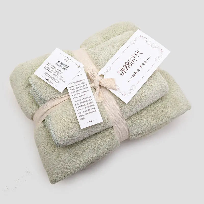 Coral velvet gift towel bath towel set Angel Wishes