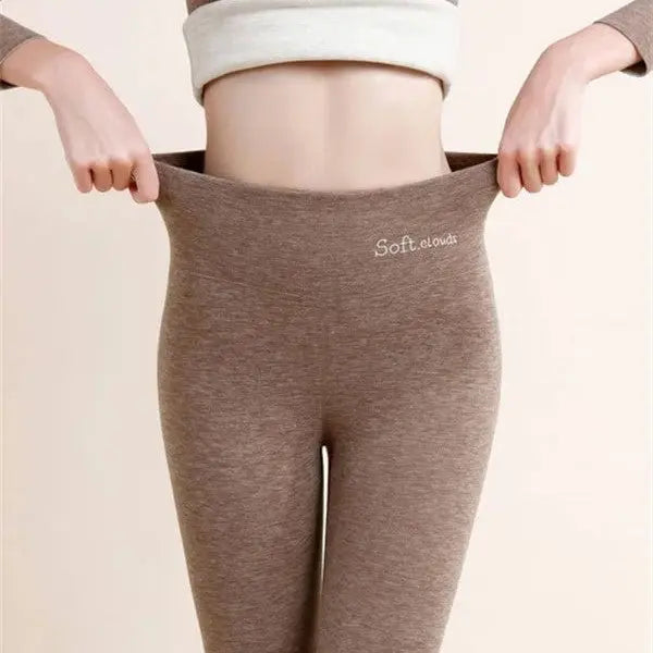 Women's High Waist Plus Velvet Thick Slim Slimming Leggings Angel Wishes