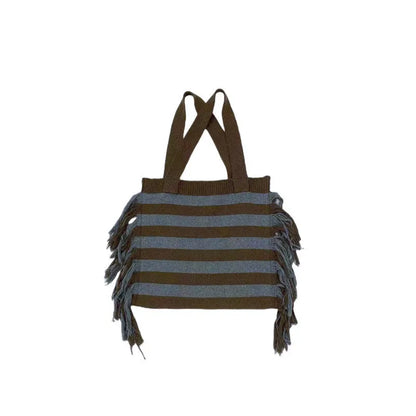 Women's Knitting Bag Collision Color Single Interval Angel Wishes