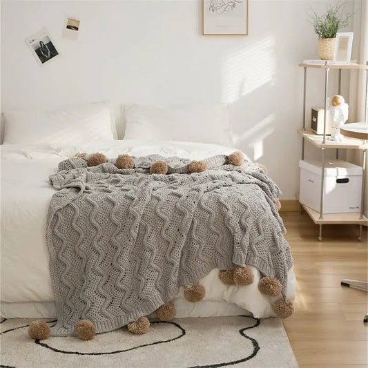Fashion Nordic Living Room Knitted Blanket Angel Wishes