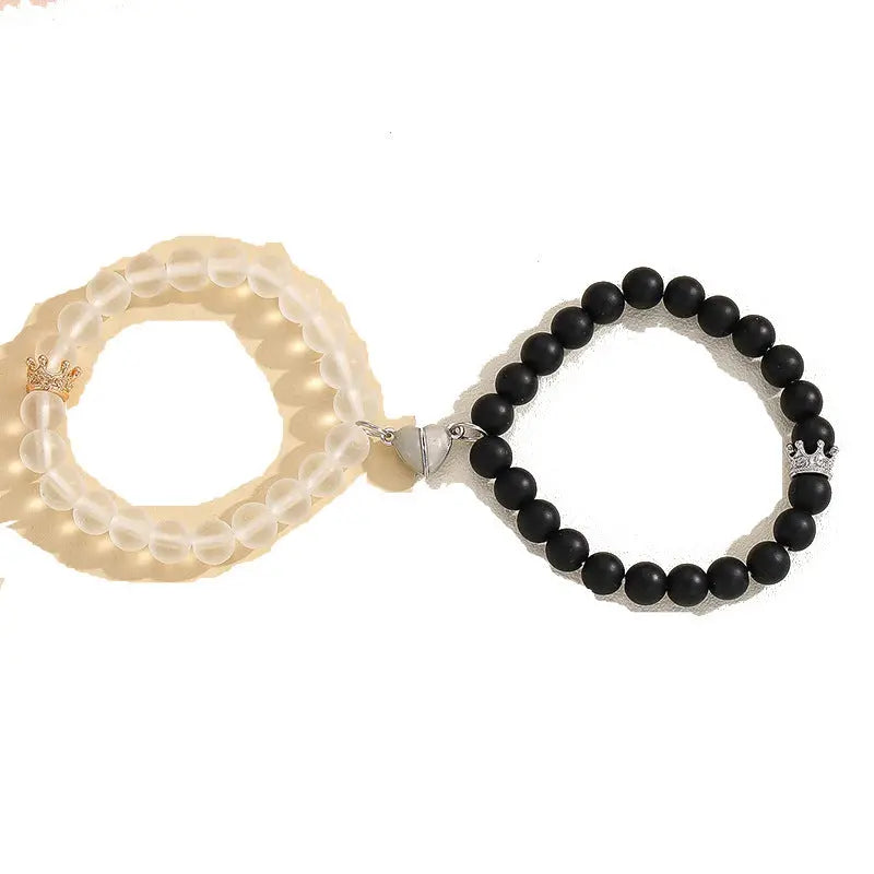 2pcs Handmade Luminou Beaded Charms Bracelet Angel Wishes
