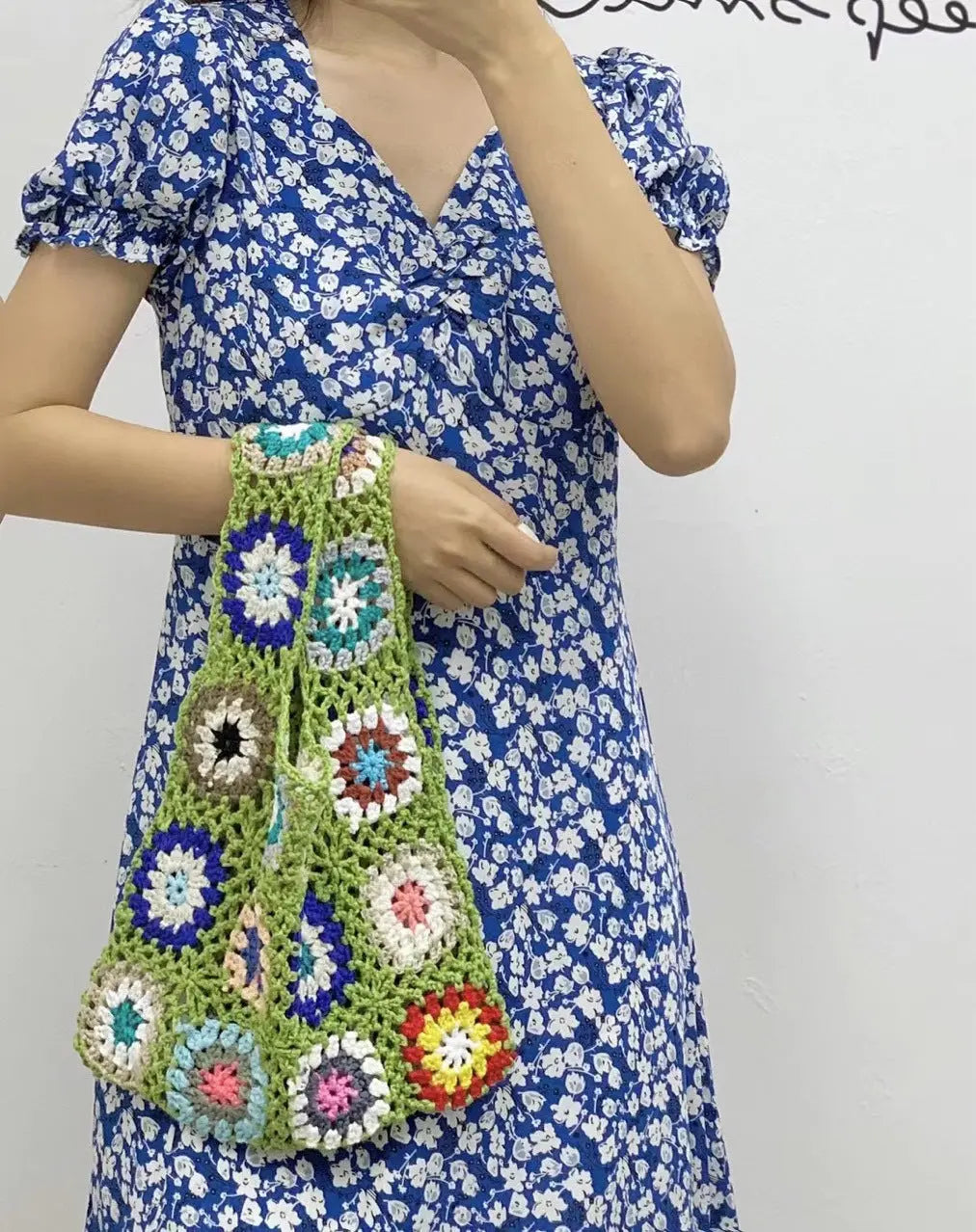 Ethnic Pattern Woven Bag - Angel Wishes