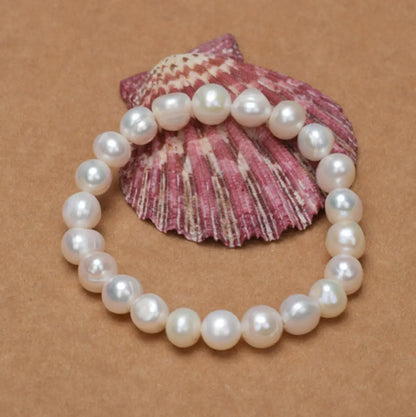 Plump White Natural Pearl Necklace Angel Wishes