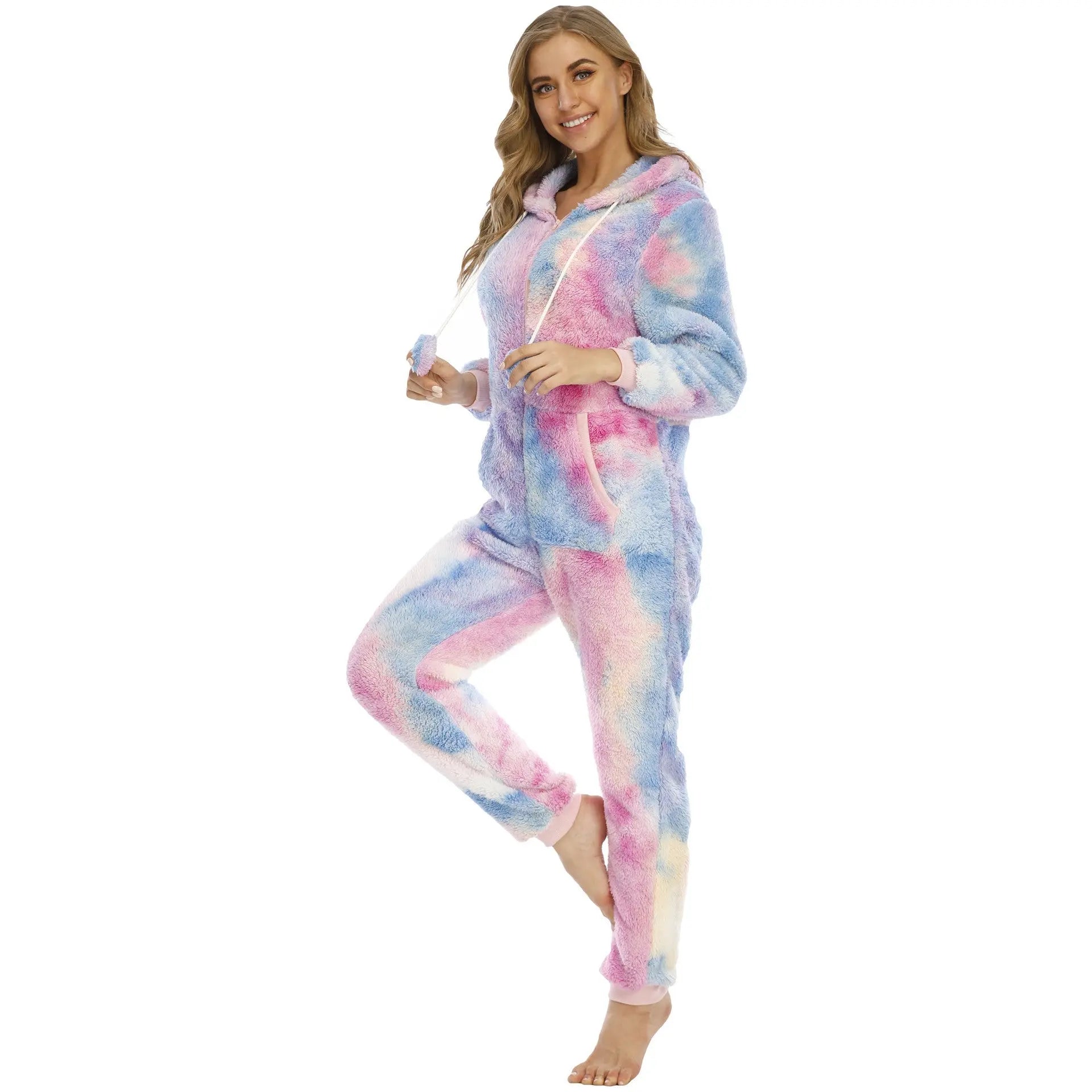 Tie Dyed Thickened Wool One Piece Suit Angel Wishes