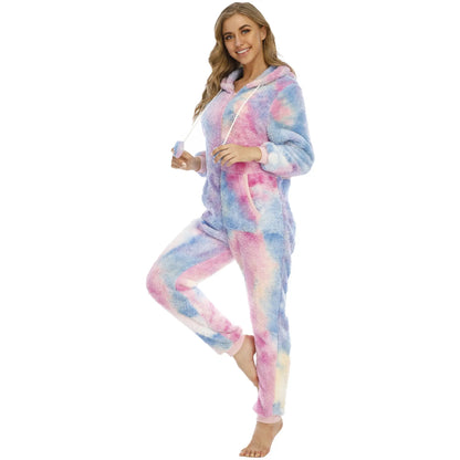 Tie Dyed Thickened Wool One Piece Suit Angel Wishes