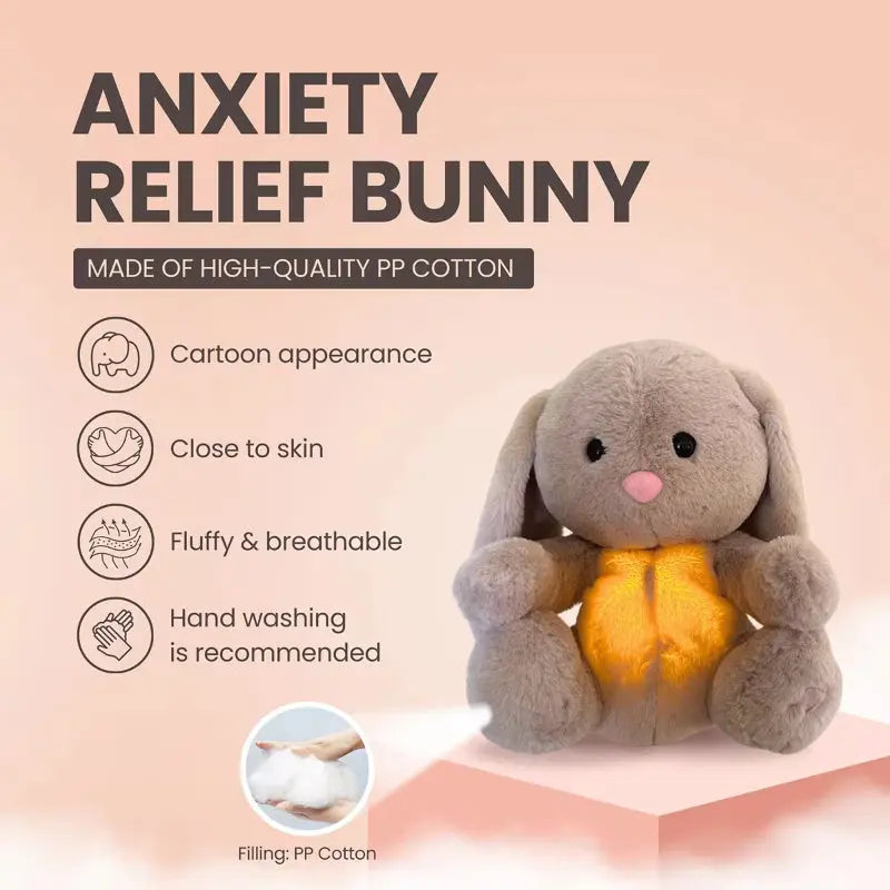 Breathing Rabbit Soothing Sensory Plush - Angel Wishes