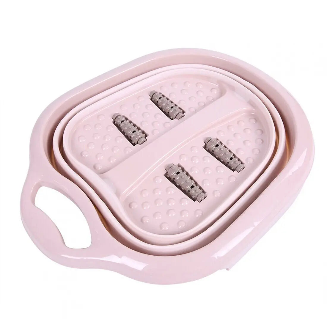 Foot Spa Pedicure Wet Bath Bubble Massage Bucket Feet Therapy Soothing Folding Angel Wishes