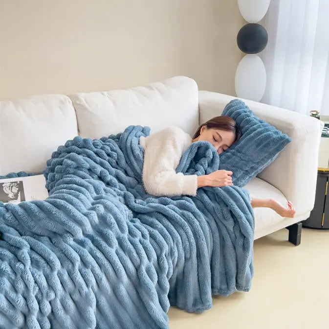 Soft Warm Bubble Velvet Blanket - Angel Wishes