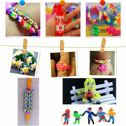 15000Pcs Kit Box   Rubber Loom Bands Children Mult-color Make Woven Bracelet Angel Wishes