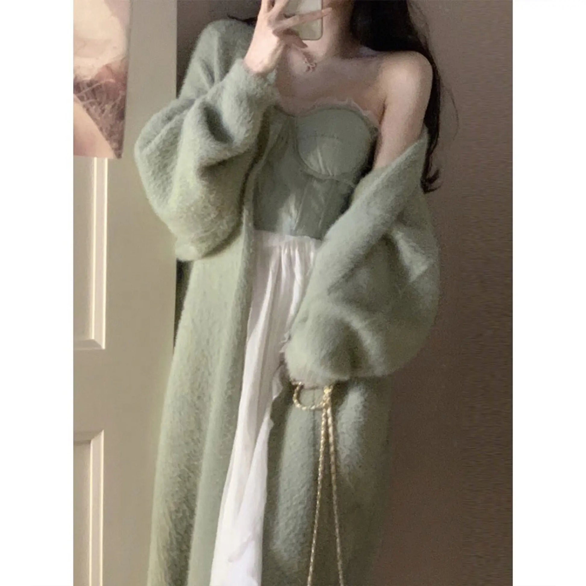 Trendy Soft Long Cardigan Coat Angel Wishes