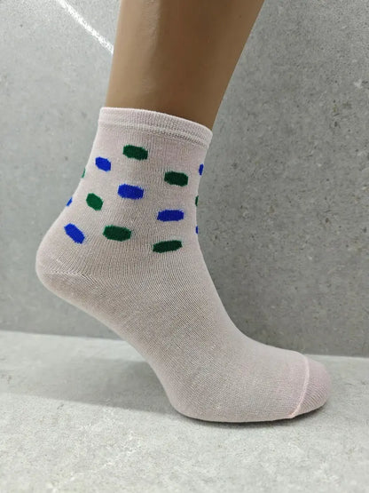 Set Of 6 12 Or 24 Pairs Womens Socks With Bubble Mix Print Angel Wishes