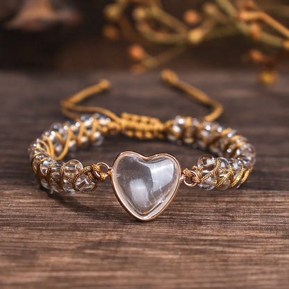 Natural Stone Bracelet Lapis Lazuli Pattern Double-row Braided Bracelet Angel Wishes