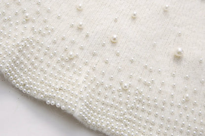 Decorated Pearls Knitwear Mini Skirt Angel Wishes