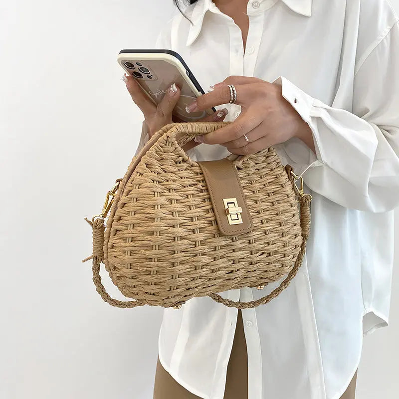 Women's Summer Woven Artistic Shoulder Bag Angel Wishes