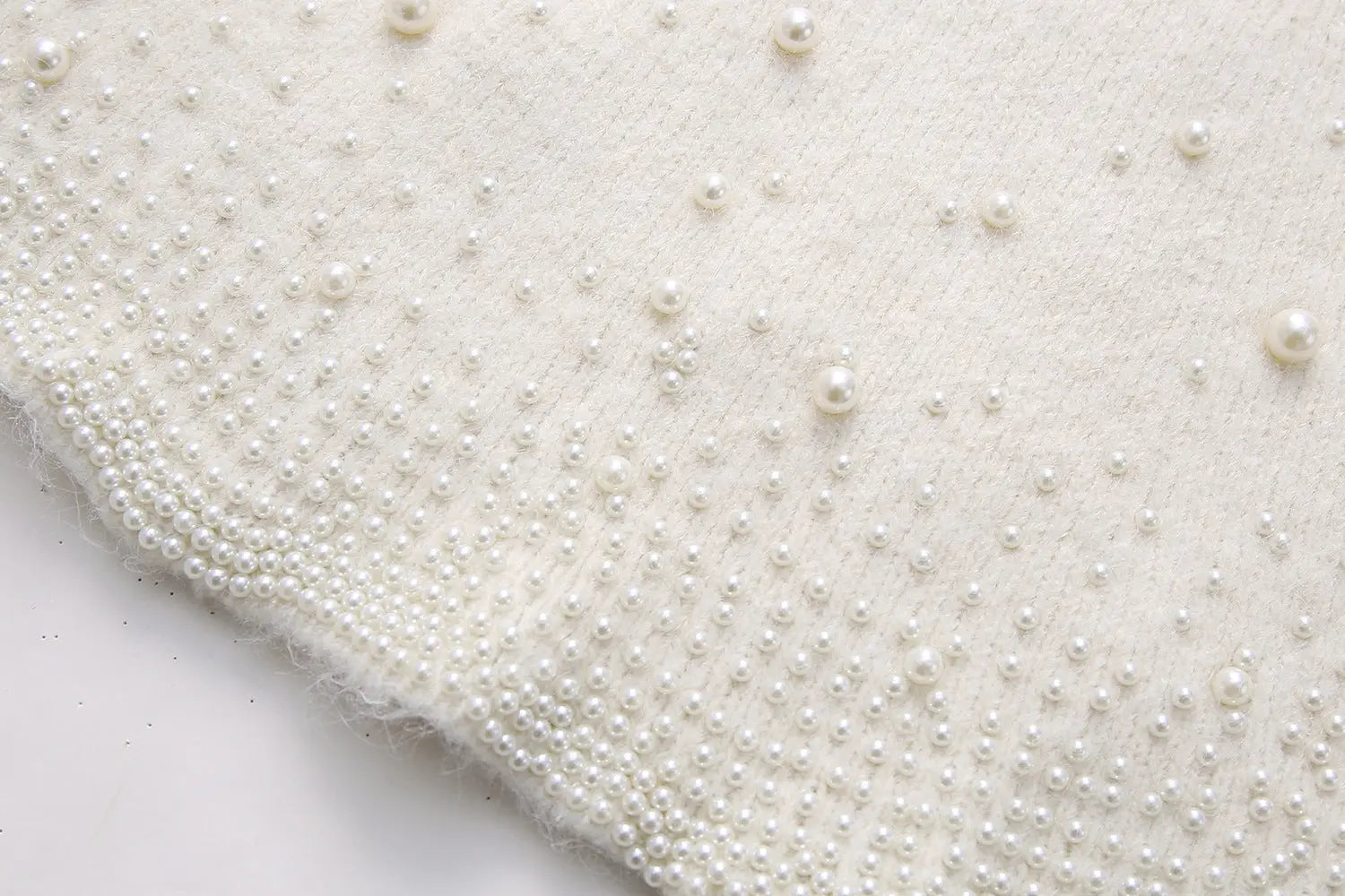 Decorated Pearls Knitwear Mini Skirt Angel Wishes