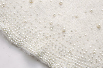 Decorated Pearls Knitwear Mini Skirt Angel Wishes