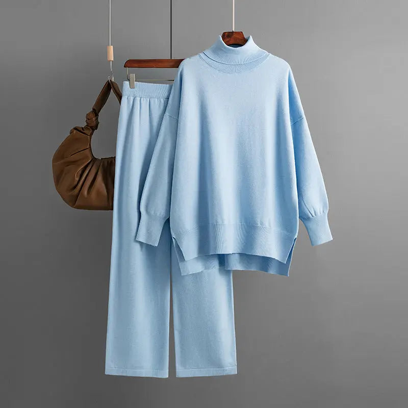 Knitted Two-piece Trousers And Top Angel Wishes