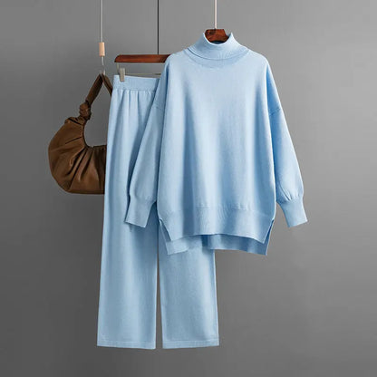 Knitted Two-piece Trousers And Top Angel Wishes