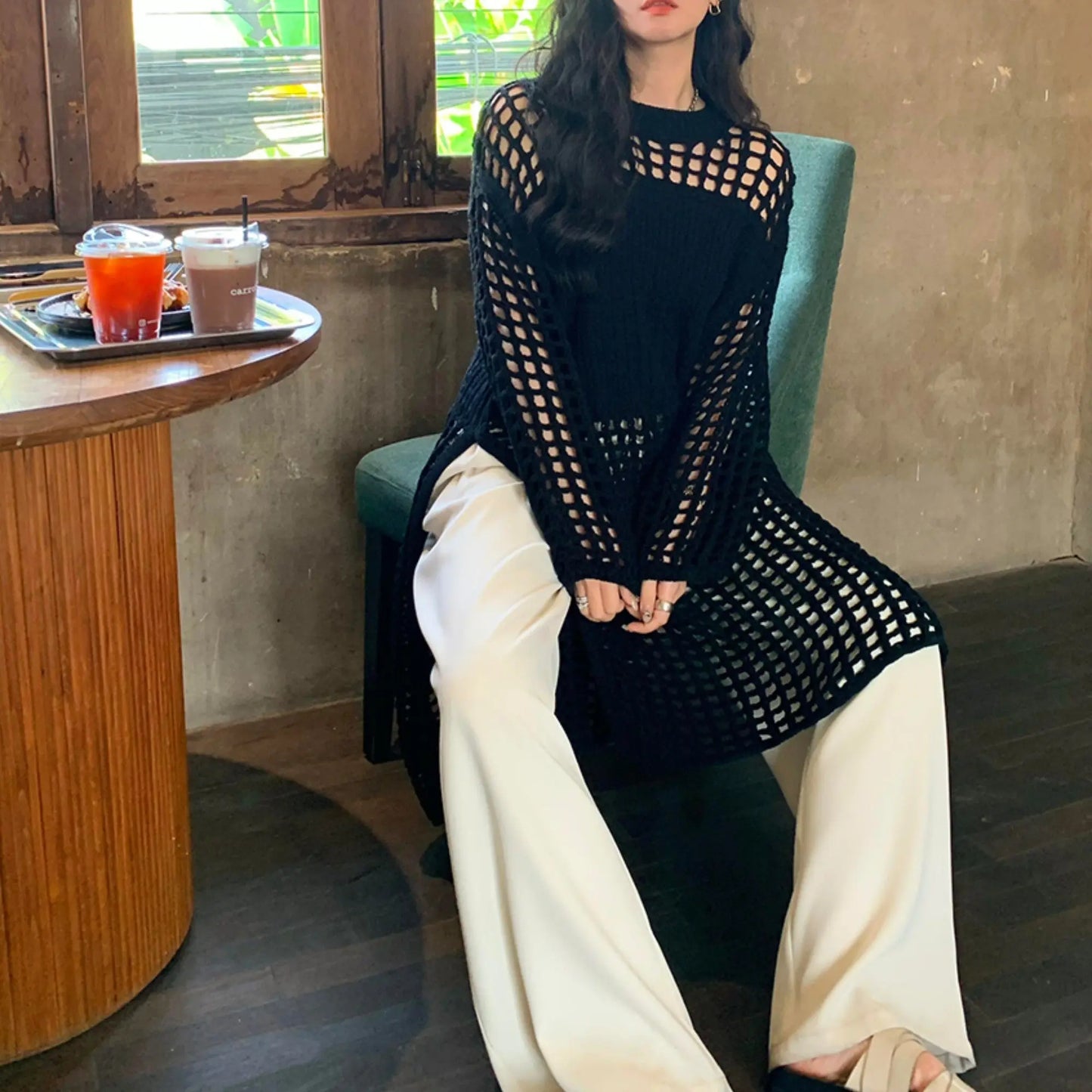 Elegant French Lace Knit Dress Angel Wishes