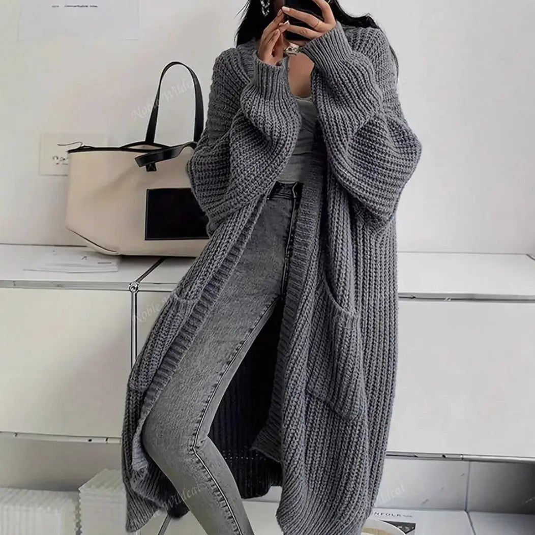 Loose Thick Knitted Cardigan Coat - Angel Wishes