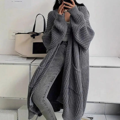 Loose Thick Knitted Cardigan Coat - Angel Wishes