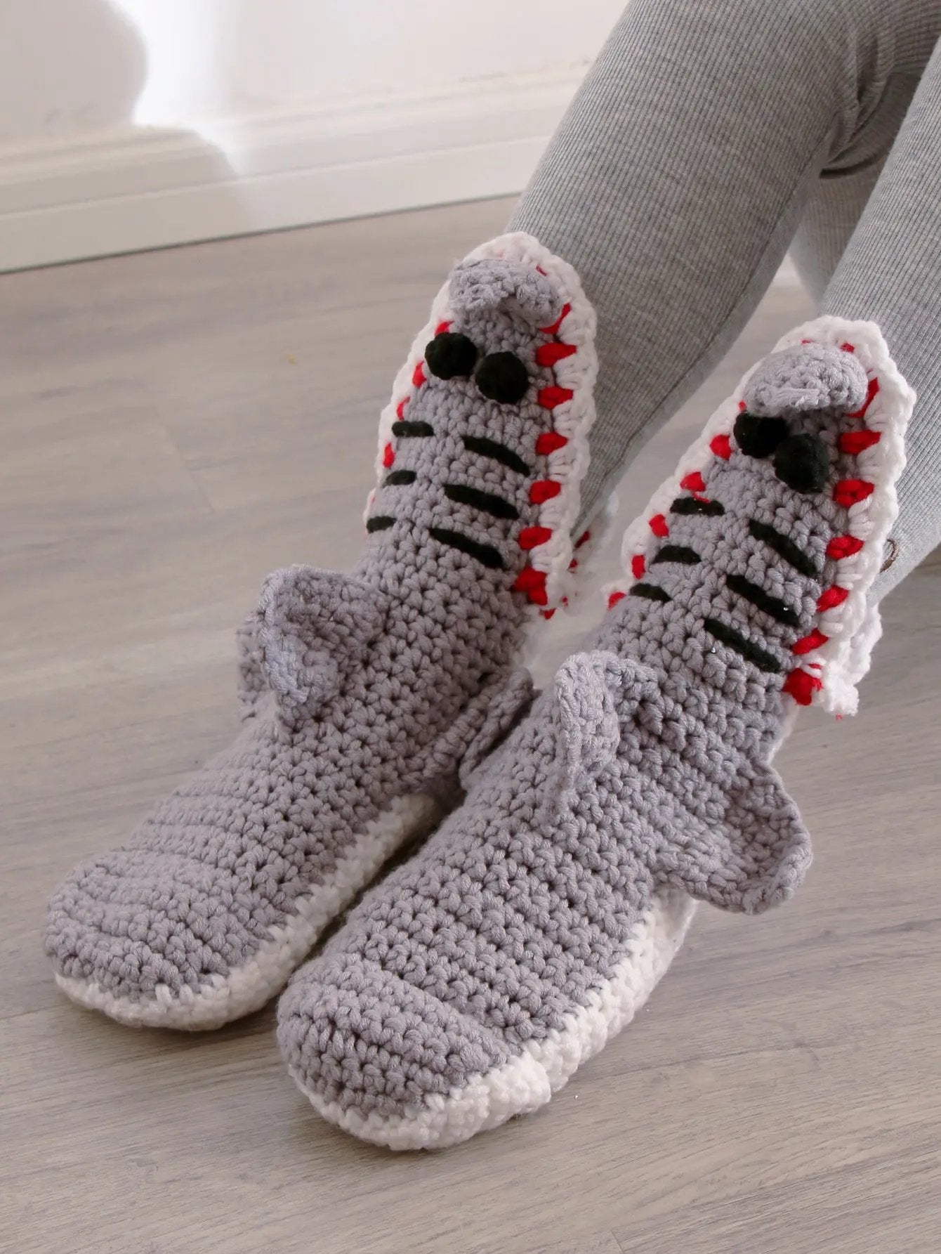 Crochet Animal Ladies Floor Socks Angel Wishes