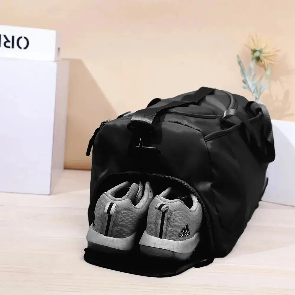 52x27x25cm Large Black Sport Gym Tote New Duffle Bag Travel Work Gear Bag Angel Wishes