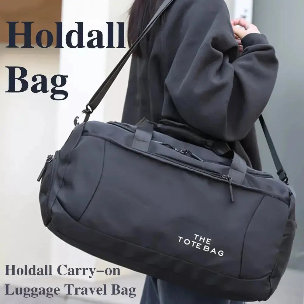 52x27x25cm Large Black Sport Gym Tote New Duffle Bag Travel Work Gear Bag Angel Wishes