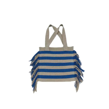 Women's Knitting Bag Collision Color Single Interval Angel Wishes