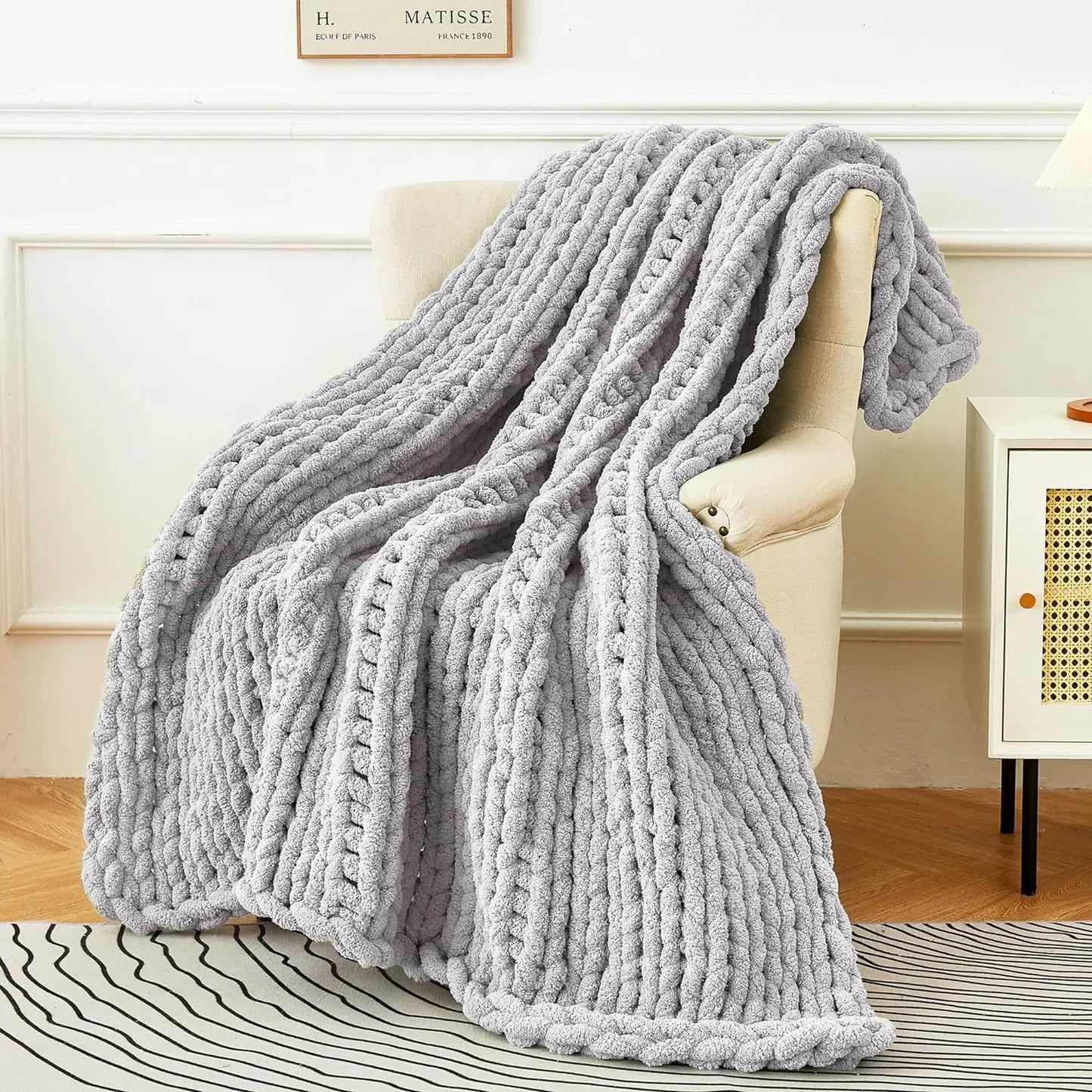 Chunky Knit Blanket Angel Wishes