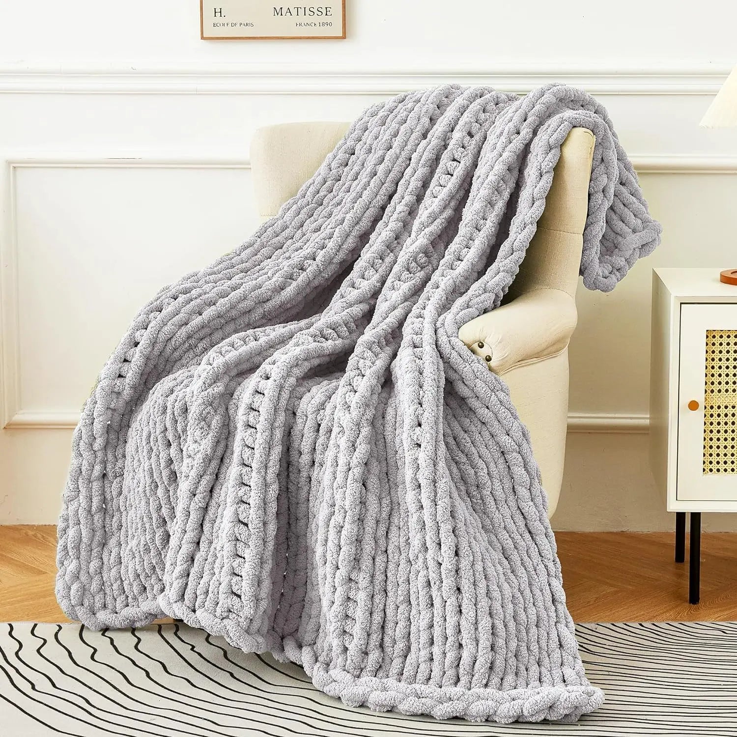 Chunky Knit Blanket Angel Wishes