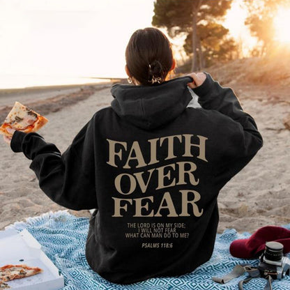 Faith Over Fear Men And Women Hoodie Angel Wishes