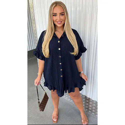 Trendy Ladies Pleated Dress Angel Wishes