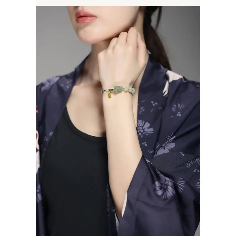 Water Ice Old-styled Bead Simple Hand-knitted Bracelet Angel Wishes