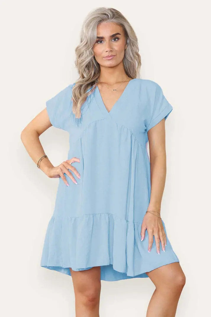 Fancy Style Tiered Smock Dress Angel Wishes