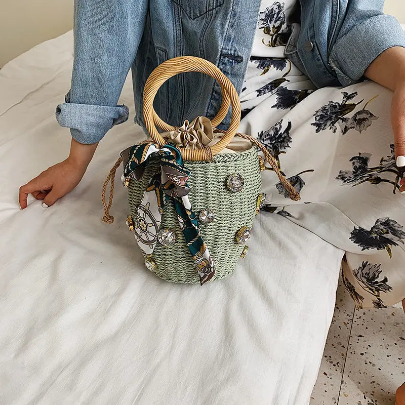 Woven bag high-quality handbag Angel Wishes