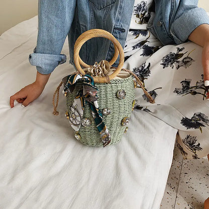 Woven bag high-quality handbag Angel Wishes