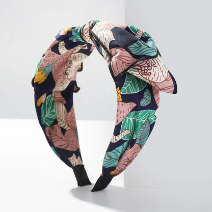 New Floral French Fashion Printed Hair Bow Hair Angel Wishes