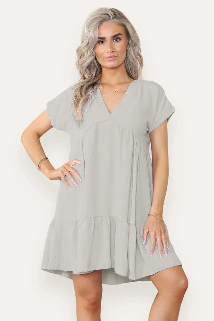 Fancy Style Tiered Smock Dress Angel Wishes