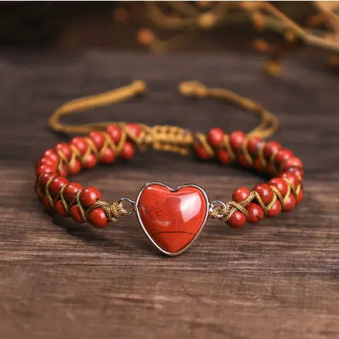 Natural Stone Bracelet Lapis Lazuli Pattern Double-row Braided Bracelet Angel Wishes