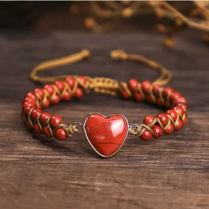 Natural Stone Bracelet Lapis Lazuli Pattern Double-row Braided Bracelet Angel Wishes