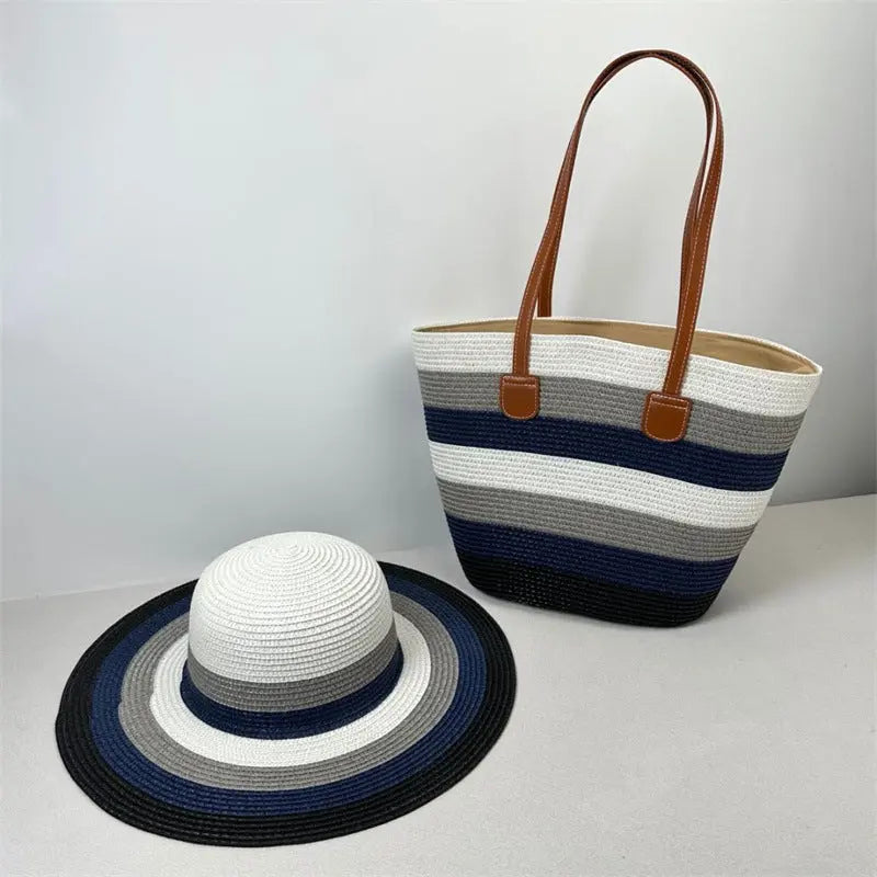 Beach Sun Hat Large Capacity Shoulder Bag Hat Suit Angel Wishes
