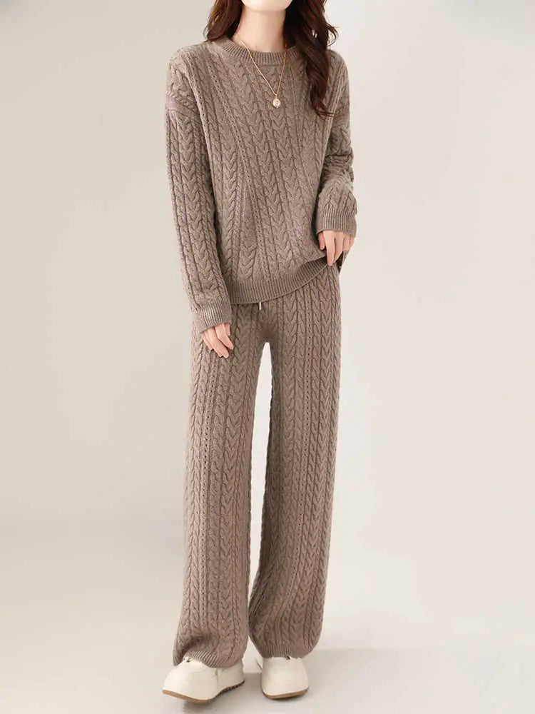 Wool Sweater And Trousers Suit Angel Wishes