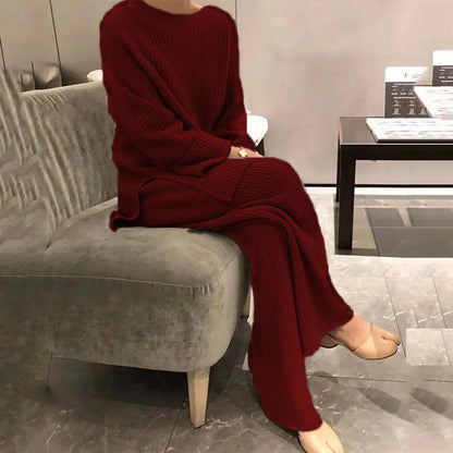 Knitted Casual Two-piece Knitted Sweater Set Angel Wishes